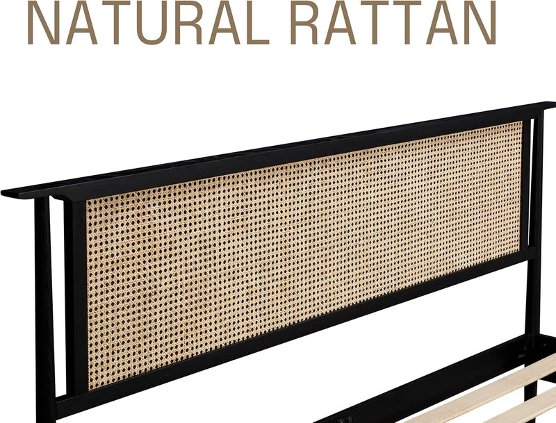 Ruby Natural Rattan Bed Frame-4