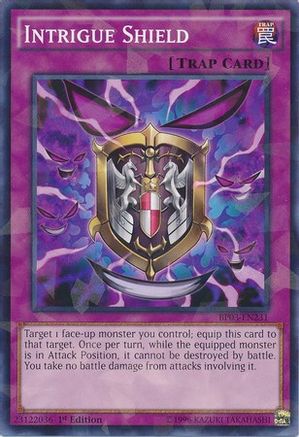 Intrigue Shield (Shatterfoil) (BP03-EN231) - Battle Pack 3: Monster League 1st Edition-1