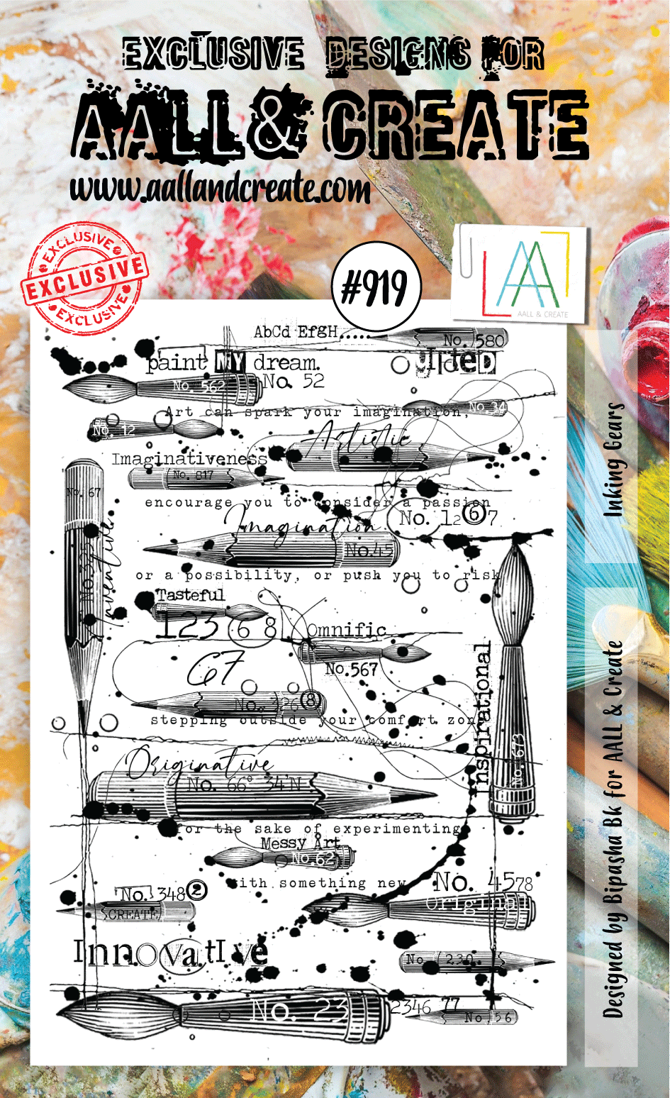 AALL and Create Stamp Set - 919 - Inking Gears-1