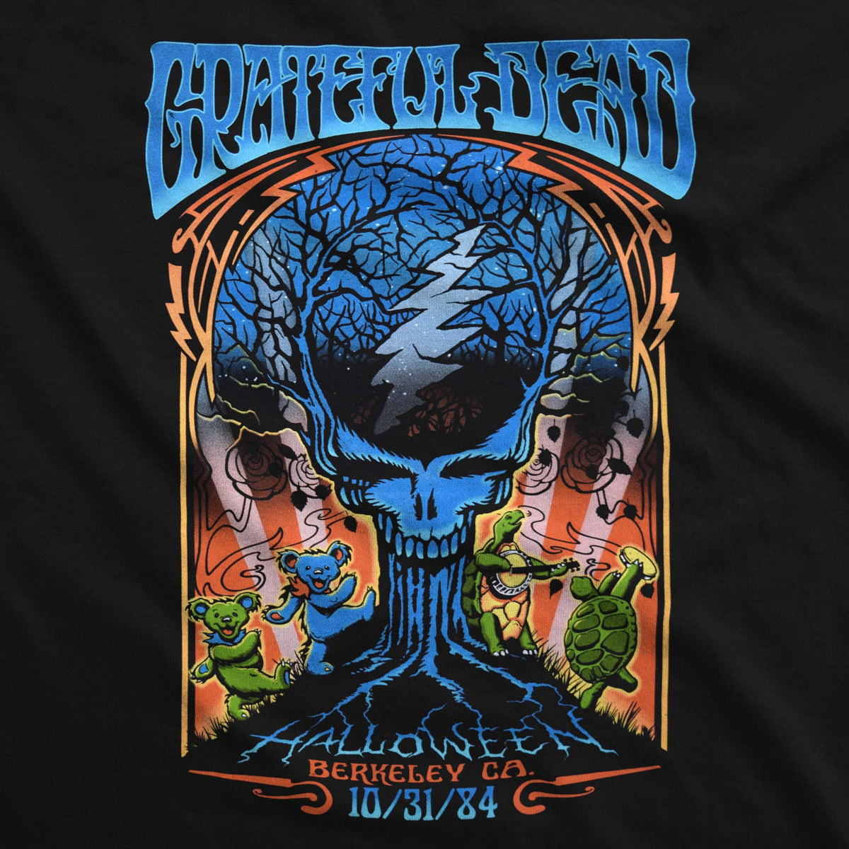 Liquid Blue Grateful Halloween Dead Berkeley'84 Ss Tee, Black, X-Large-3