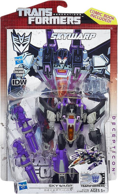 Transformers Generations Skywarp Deluxe Action Figure and Comic Book-1