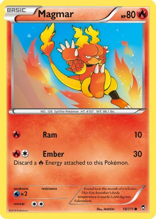 Magmar 10/111 - XY  Furious Fists-1