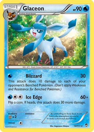 Glaceon 19/111 - XY  Furious Fists-1