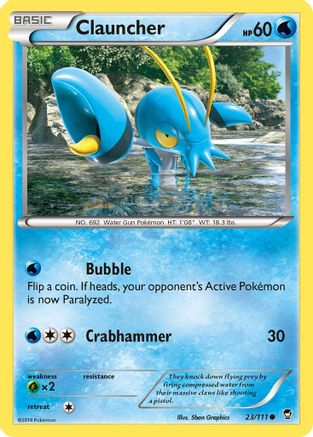 Clauncher 23/111 - XY  Furious Fists Reverse Holofoil-1