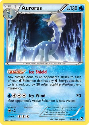 Aurorus 26/111 - XY  Furious Fists-1