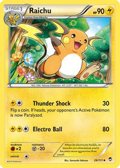Raichu 28/111 - XY  Furious Fists-1