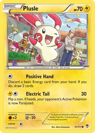 Plusle 31/111 - XY  Furious Fists-1