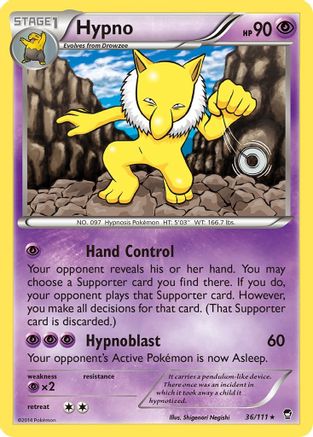 Hypno 36/111 - XY  Furious Fists Reverse Holofoil-1