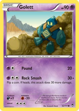 Golett 42/111 - XY  Furious Fists-1