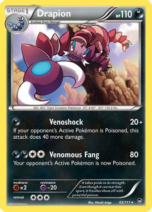 Drapion 65/111 - XY  Furious Fists-1