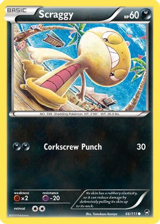 Scraggy 66/111 - XY  Furious Fists-1