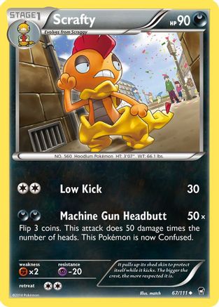 Scrafty 67/111 - XY  Furious Fists
