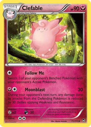 Clefable 71/111 - XY  Furious Fists-1