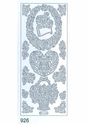 Deco Stickers - wreath/basket of roses-1