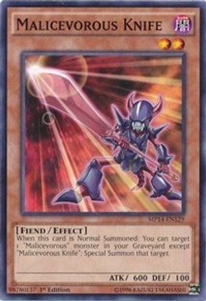 Malicevorous Knife (MP14-EN129) - 2014 Mega-Tins Mega Pack 1st Edition-1