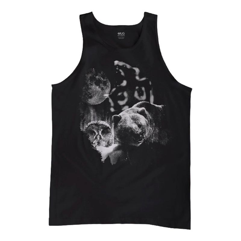 Red Dragon 'Night Animals' Tank Top - Black-1
