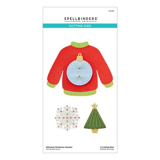 Troqueles grabados Stitched Christmas Sweater de la colección Christmas