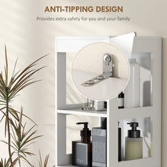 Slim Bathroom Cabinet with 3 Drawers & 2 Shelves-6