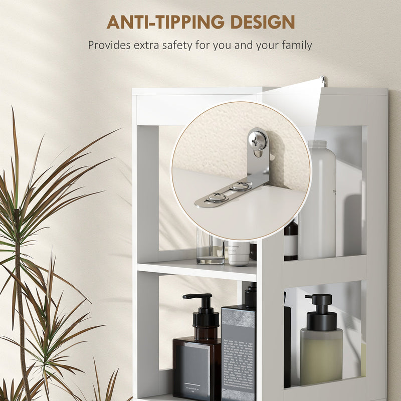 Slim Bathroom Cabinet with 3 Drawers & 2 Shelves-6