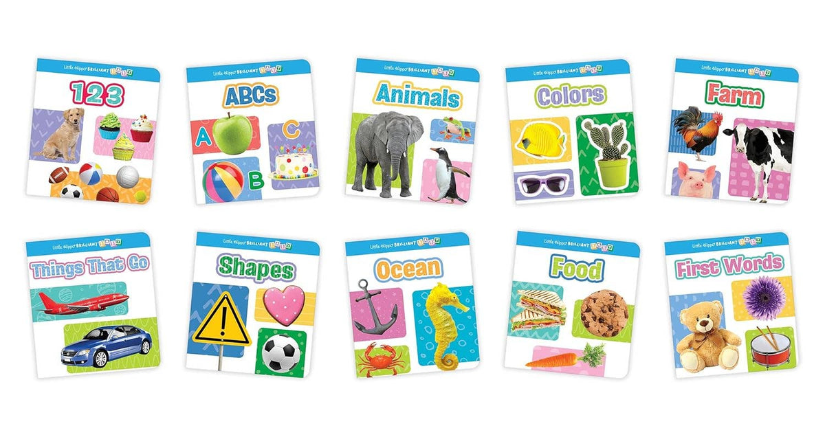 Little Hippo Books - My First Library - Baby Book Set of 10 - Ages 1–3-5