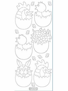 Deco Stickers - Large Half Eggs-1