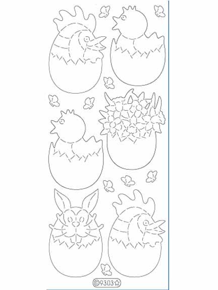 Deco Stickers - Large Half Eggs-1