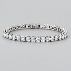 Women’s Stainless Steel Simulated Diamond Tennis Bracelet-1