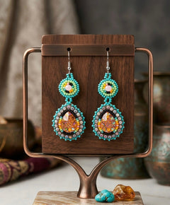 Drop Beaded Earrings gold collection-1