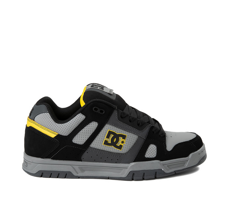 DC Shoes 'Stag' Shoes - Grey/Black/Yellow-1