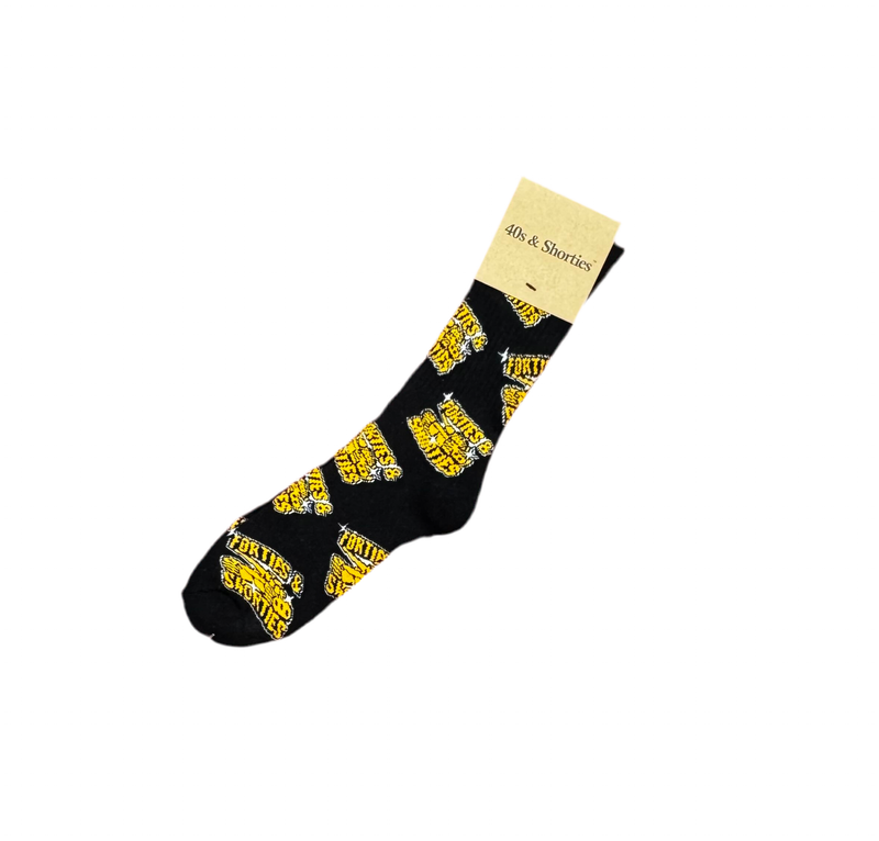 40’s & Shorties 'Bling Tank' Socks - Black/Gold-1