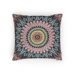 Mandala Sunburst Woven Pillow | Boho Geometric Decorative Cushion Cover-9