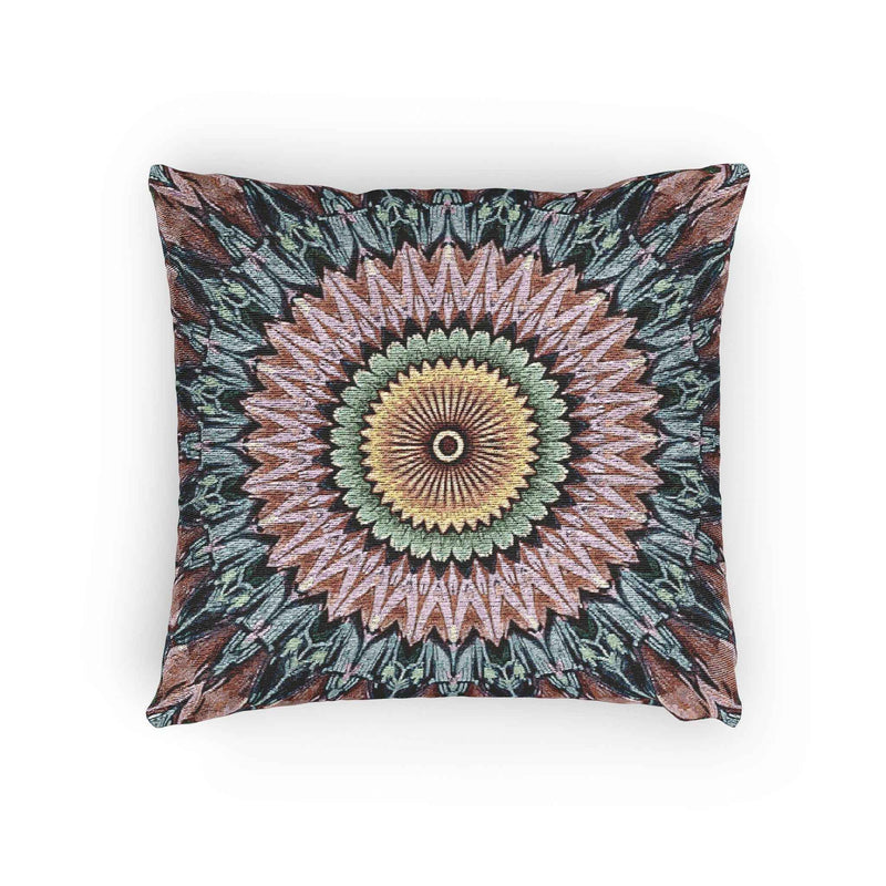 Mandala Sunburst Woven Pillow | Boho Geometric Decorative Cushion Cover-9