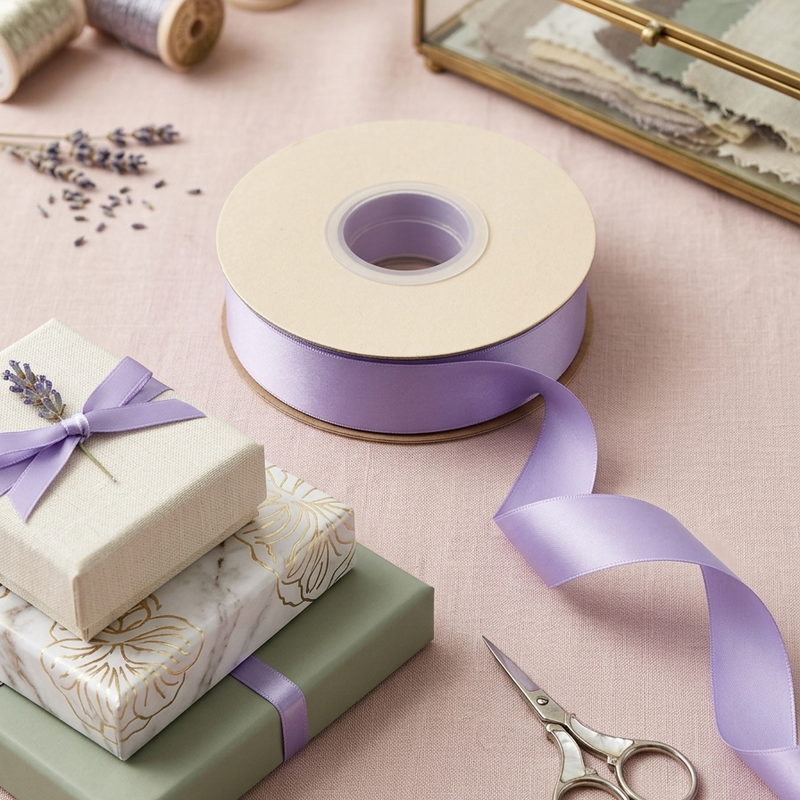 30 Meter Double Face Lavender #447 Ribbon Roll-1