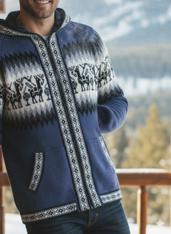 Unisex Blue Alpaca Sweater-2