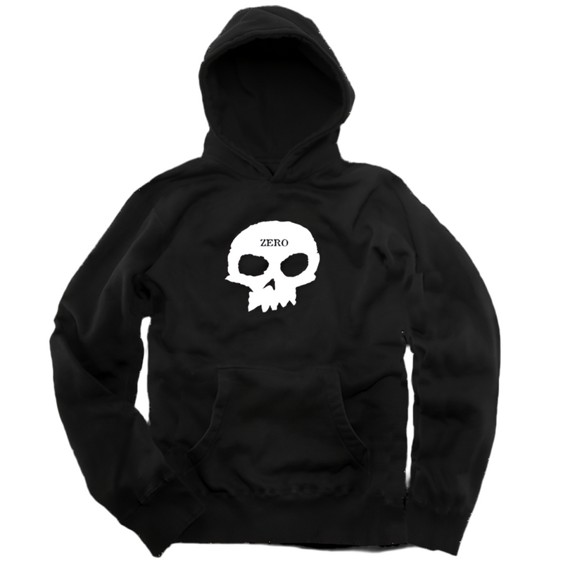Zero 'Single Skull' Hoodie - Black-1