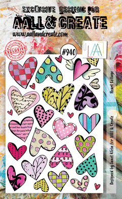 AALL and Create Stamp Set - 940 - Heart Collage-1