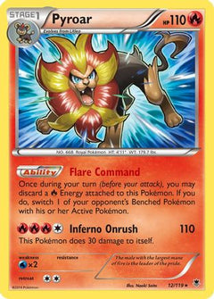 Pyroar 12/119 - XY  Phantom Forces Reverse Holofoil-1