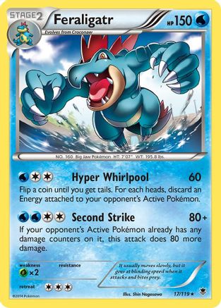 Feraligatr 17/119 - XY  Phantom Forces Reverse Holofoil-1