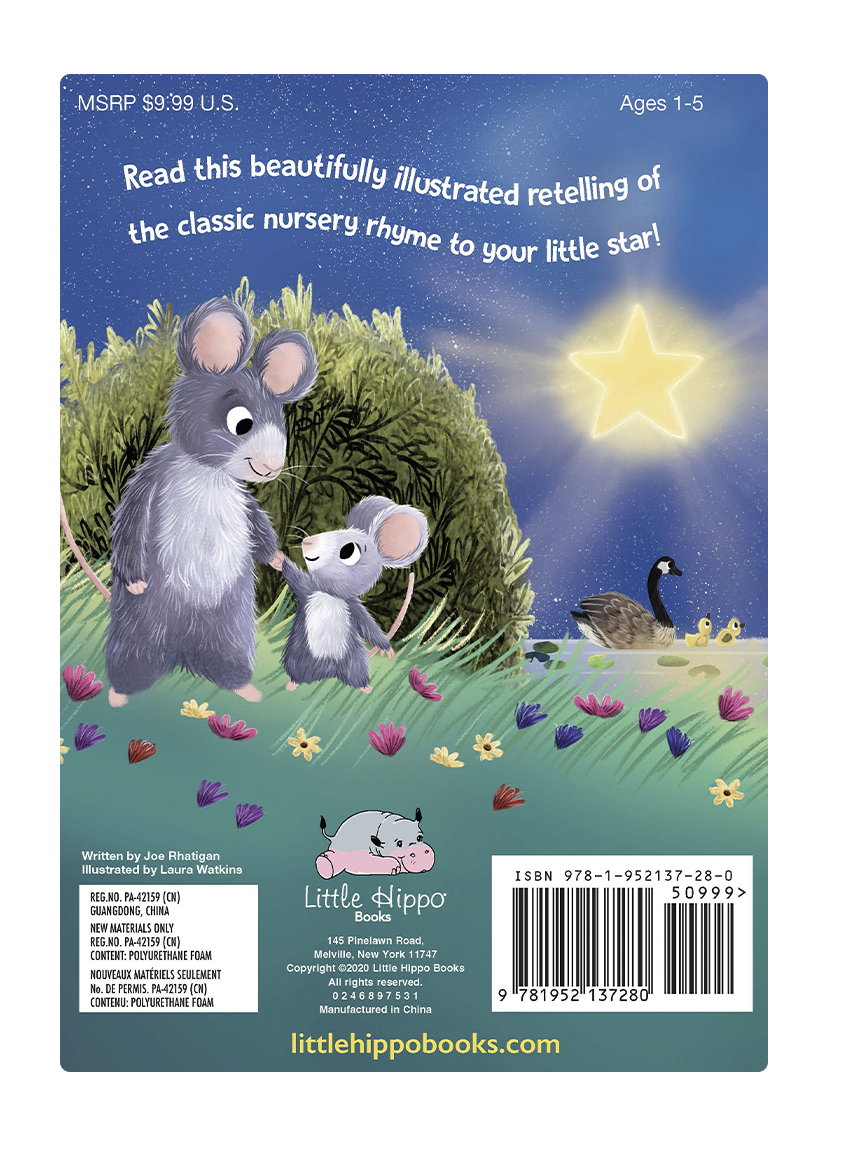 Little Hippo Books - Twinkle, Twinkle, Little Star - Children's Padded Board Book - Ages 0–5-6