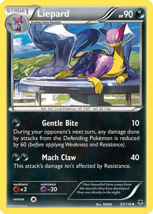 Liepard/119 - XY  Phantom Forces Reverse Holofoil