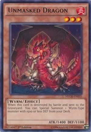 Unmasked Dragon (NECH-EN035) - The New Challengers 1st Edition-1