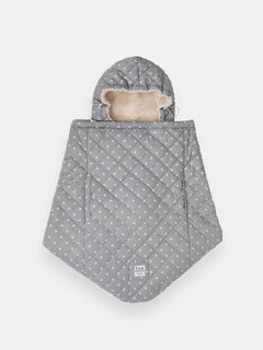 K-Poncho - Plush | 7am Enfant | Grey Stars Regular Weight-3