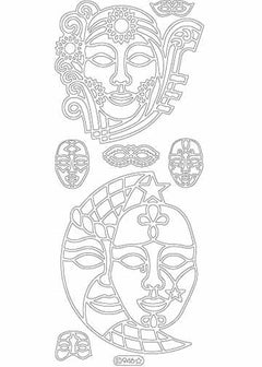 Deco Stickers - Masks/Moon-1