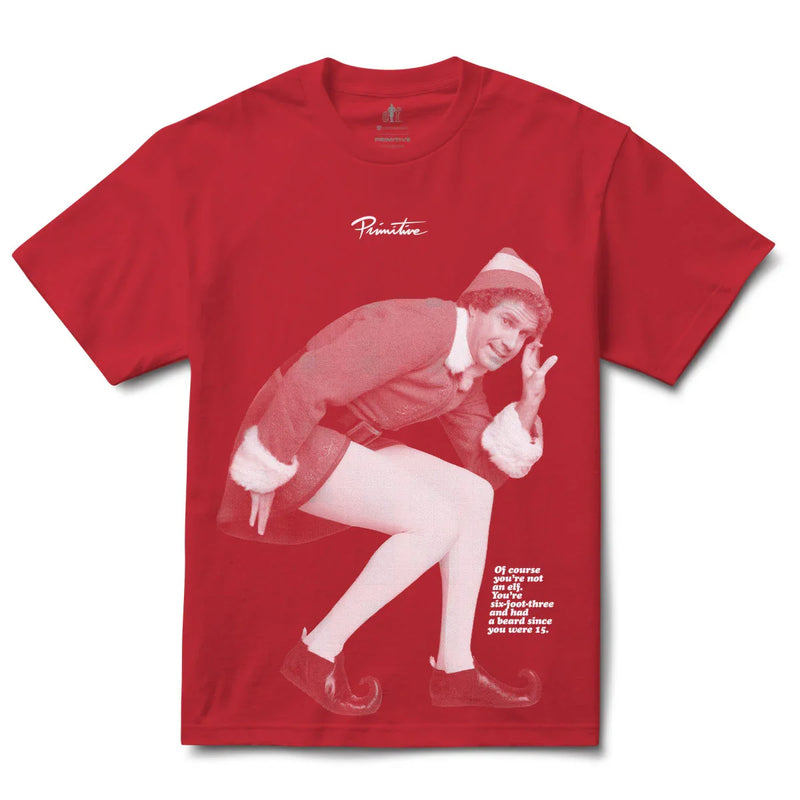 Primitive x Elf 'Hey Buddy' Tee - Red-1