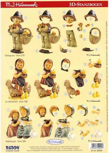 3D Precuts Hummel - Children with Animals-1