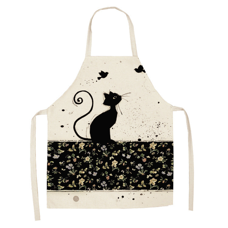 European and American cartoon cute cat apron-18