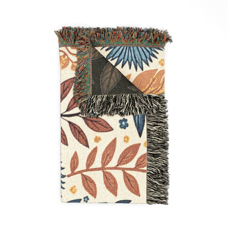 Floral Woven Blanket — Reversible Boho Throw for Living Room & Bedroom-6