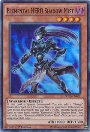 Elemental HERO Shadow Mist (SDHS-EN001) - Structure Deck: HERO Strike 1st Edition-1