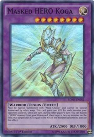 Masked HERO Koga (SDHS-EN042) - Structure Deck: HERO Strike 1st Edition-1