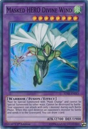 Masked HERO Divine Wind (SDHS-EN043) - Structure Deck: HERO Strike Unlimited-1